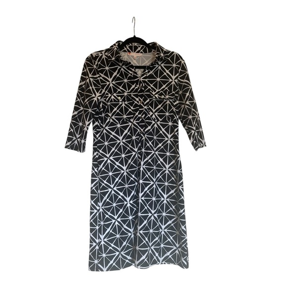Jude Connally Black and White Geometric Dress Size Small (S) - Picture 1 of 6
